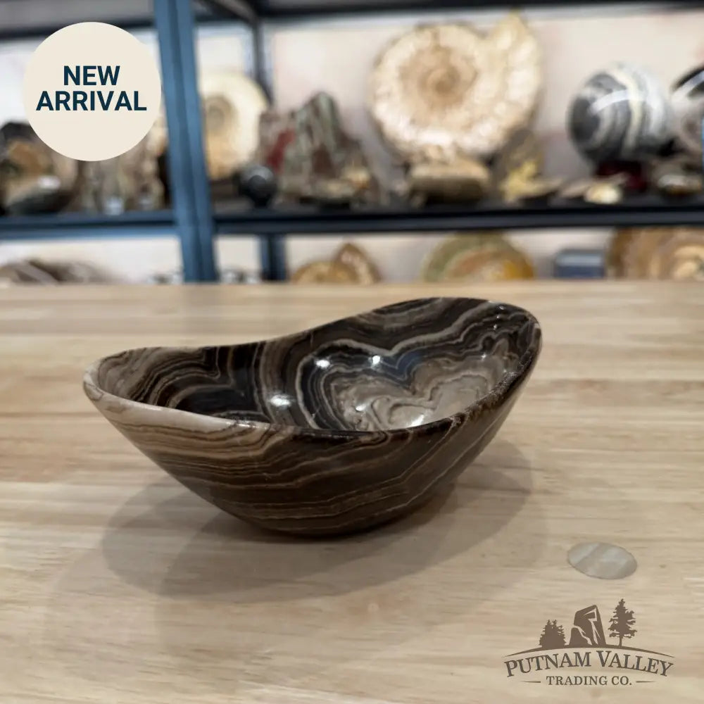 Mexican Chocolate Onyx Oval Bowl 6’’ 4 - Bowl