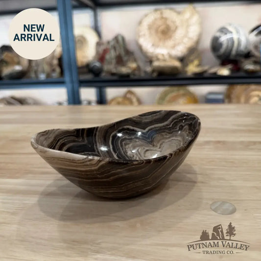 Mexican Chocolate Onyx Oval Bowl 6’’ 4 - Bowl