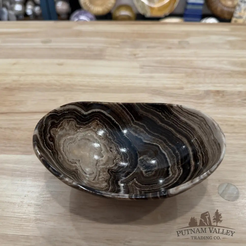 Mexican Chocolate Onyx Oval Bowl 6’’ 4 - Bowl