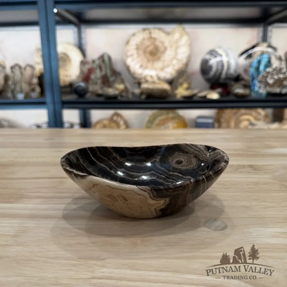 Mexican Chocolate Onyx Oval Bowl 6’’ 3 - Bowl