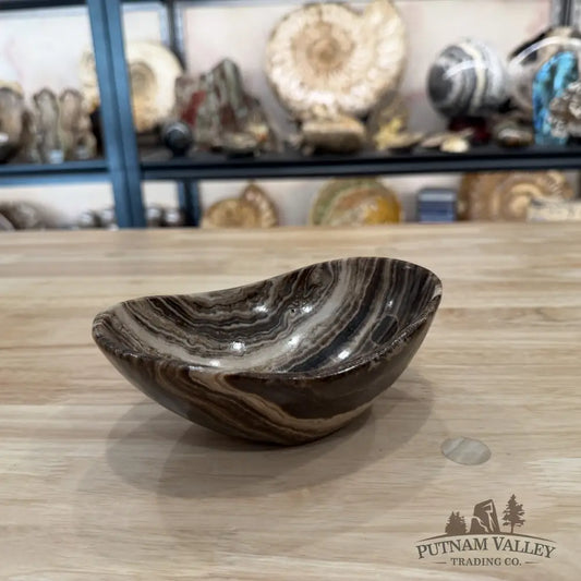 Mexican Chocolate Onyx Oval Bowl 6’’ 5 - Bowl