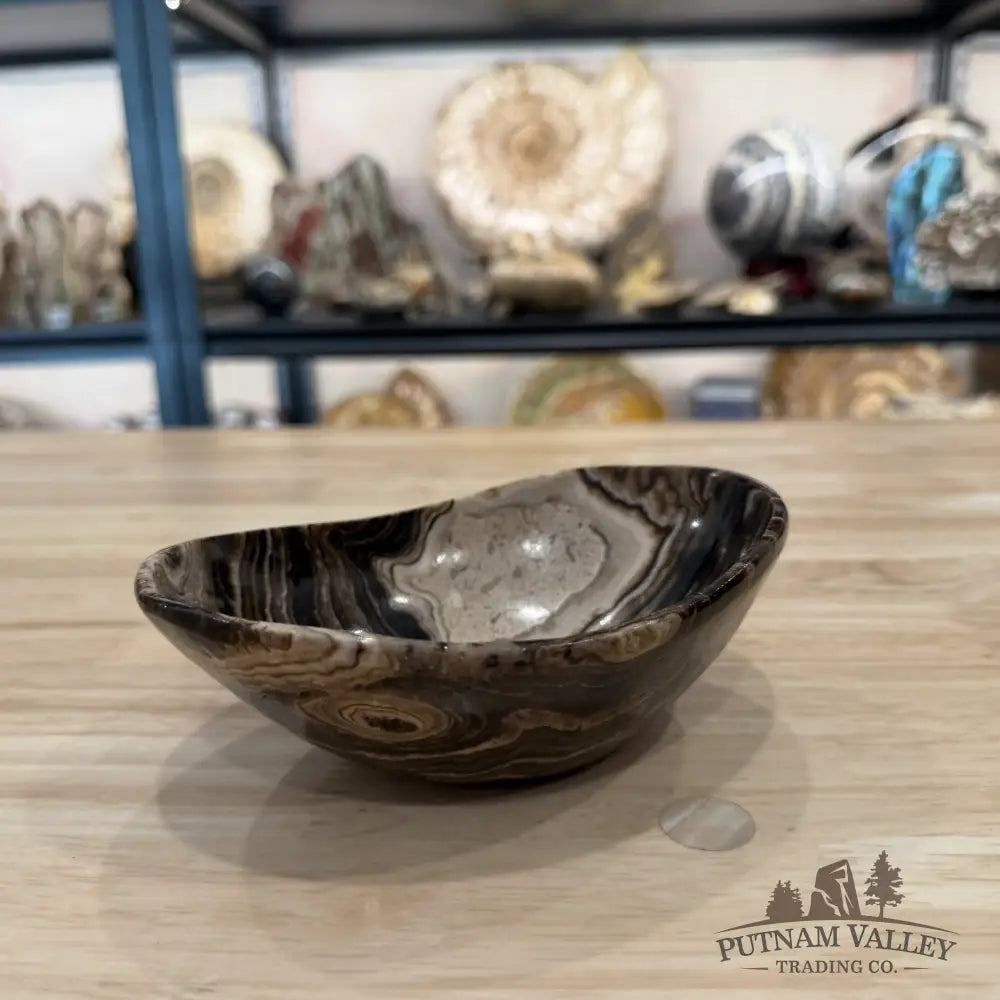 Mexican Chocolate Onyx Oval Bowl 6’’ 3 - Bowl