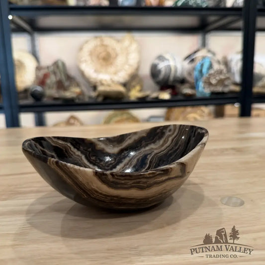 Mexican Chocolate Onyx Oval Bowl 6’’ 1 - Bowl