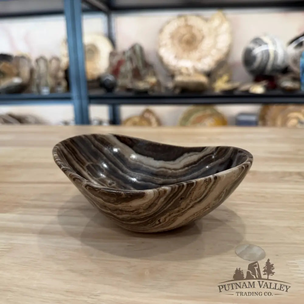 Mexican Chocolate Onyx Oval Bowl 6’’ 5 - Bowl