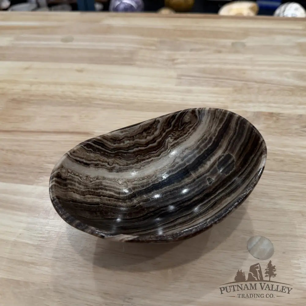 Mexican Chocolate Onyx Oval Bowl 6’’ 5 - Bowl