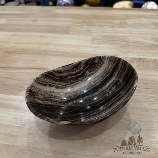 Mexican Chocolate Onyx Oval Bowl 6’’ 5 - Bowl