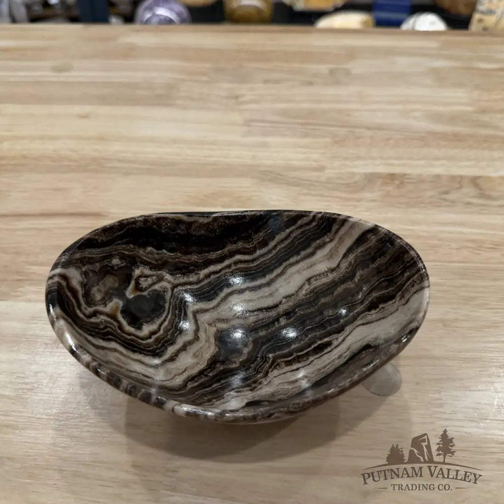 Mexican Chocolate Onyx Oval Bowl 6’’ 2 - Bowl