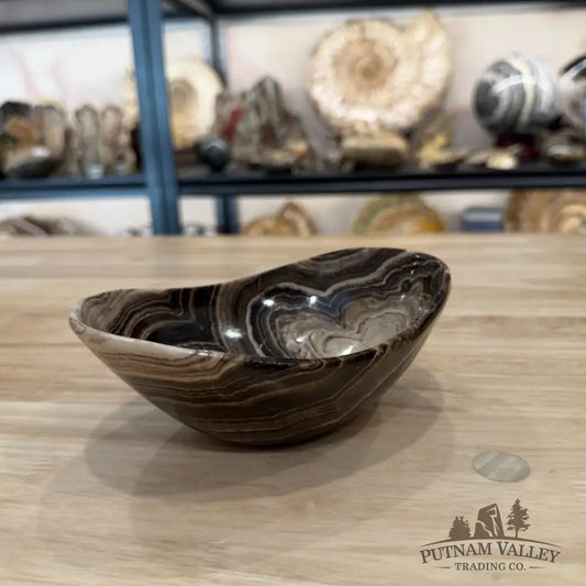 Mexican Chocolate Onyx Oval Bowl 6’’ 4 - Bowl
