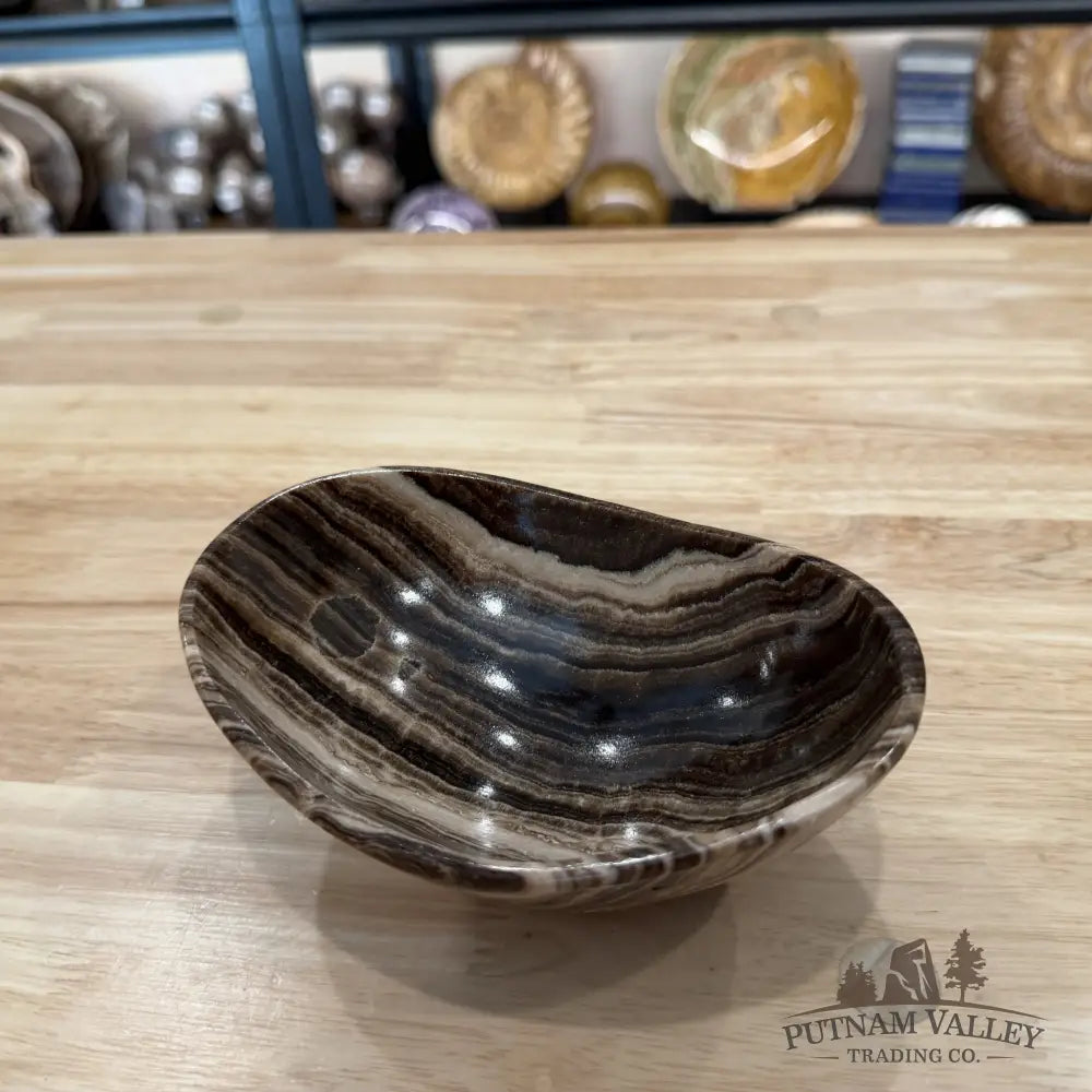 Mexican Chocolate Onyx Oval Bowl 6’’ 5 - Bowl