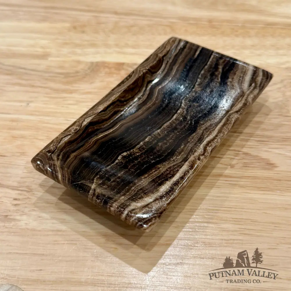 Mexican Chocolate Onyx Rectangle Dish 4.7’’ - Plate