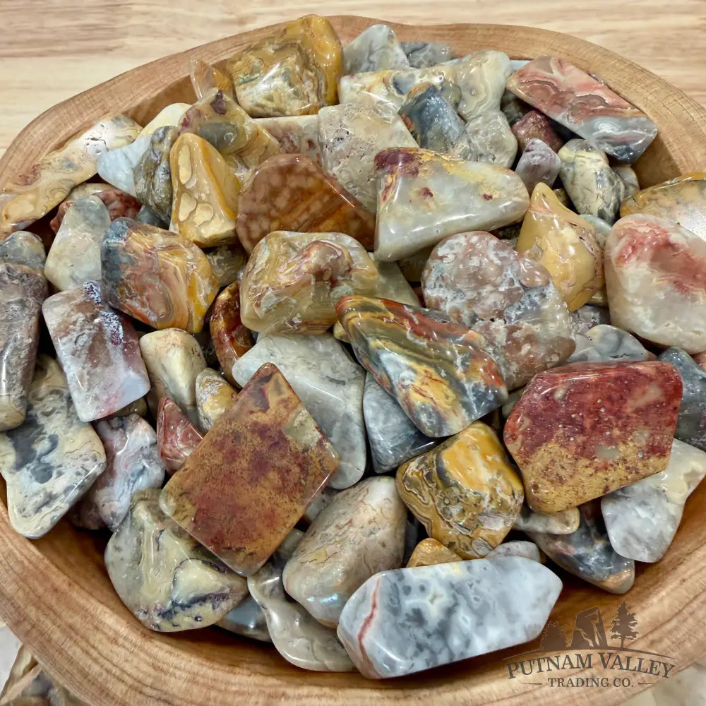 Tumbled Mexican Crazy Lace Agate (½ lb) | Freeform - Tumbled Stone