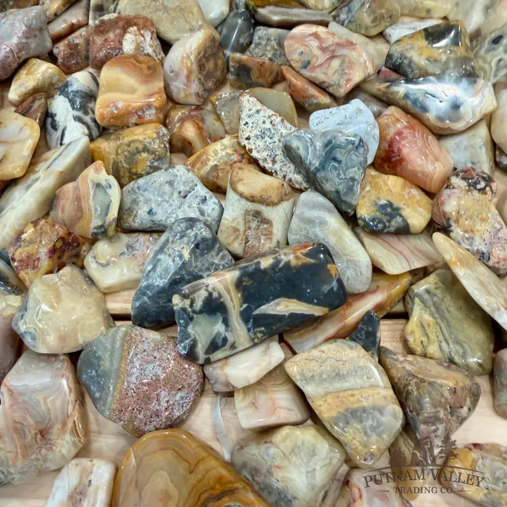 Tumbled Mexican Crazy Lace Agate (½ lb) | Freeform - Tumbled Stone