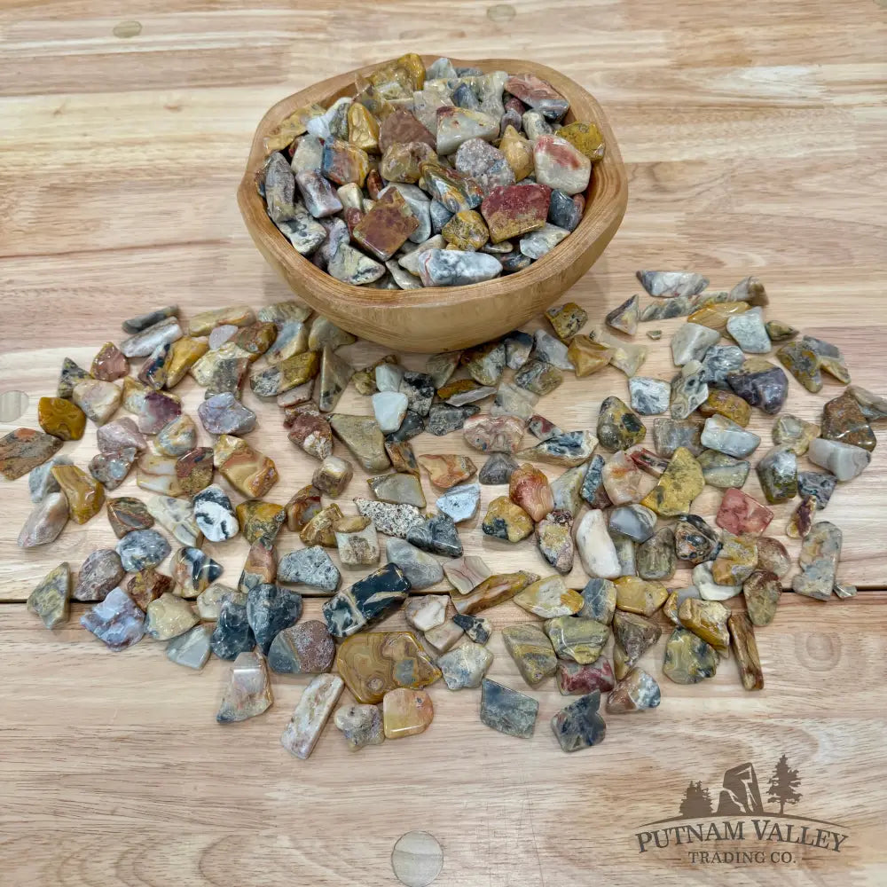 Tumbled Mexican Crazy Lace Agate (½ lb) | Freeform - Tumbled Stone