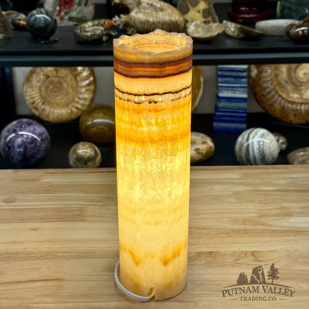 Mexican Onyx Table Rustic Lamp 12’’ - Lamp