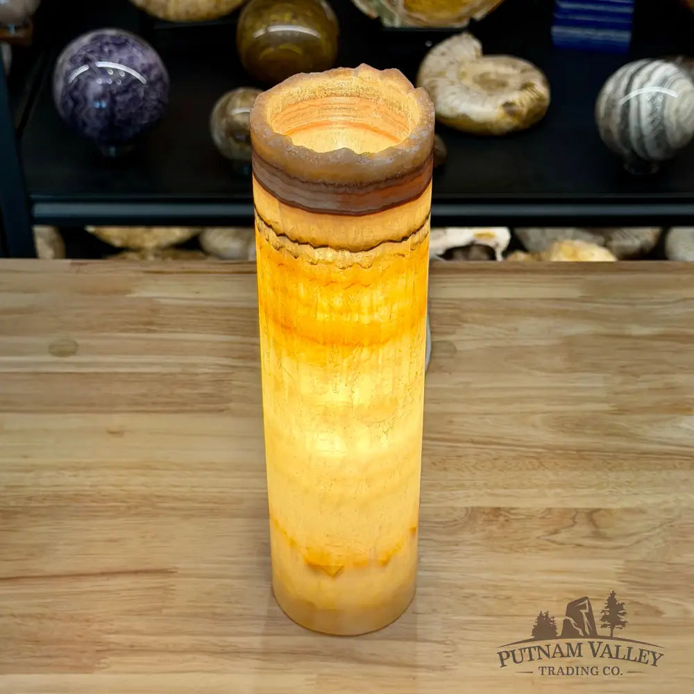 Mexican Onyx Table Rustic Lamp 12’’ - Lamp