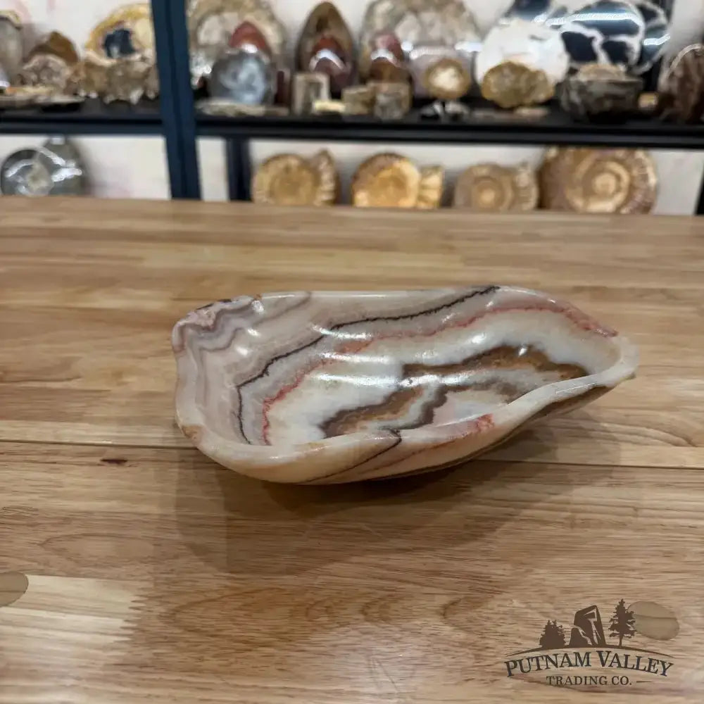 Red Serpentine Decorative Bowl - Putnam Valley Trading Co.