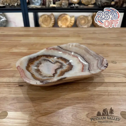 Red Serpentine Decorative Bowl - Putnam Valley Trading Co.