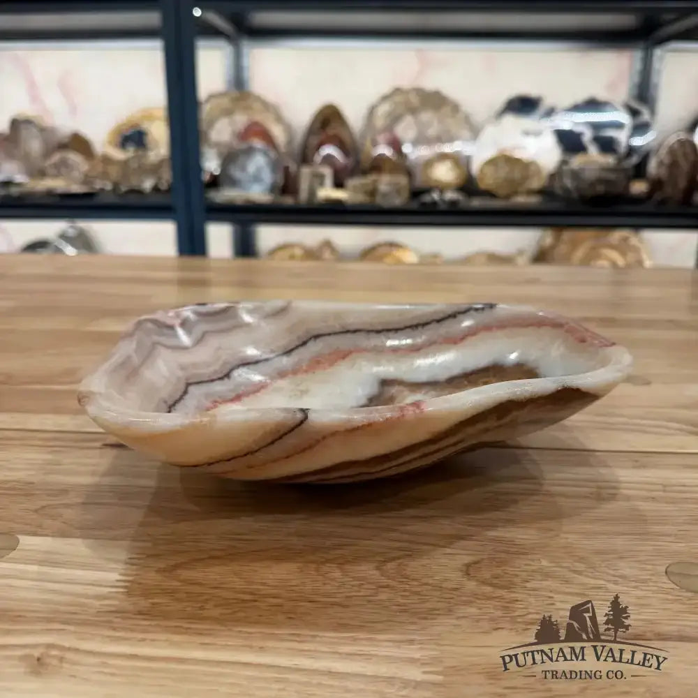 Red Serpentine Decorative Bowl - Putnam Valley Trading Co.