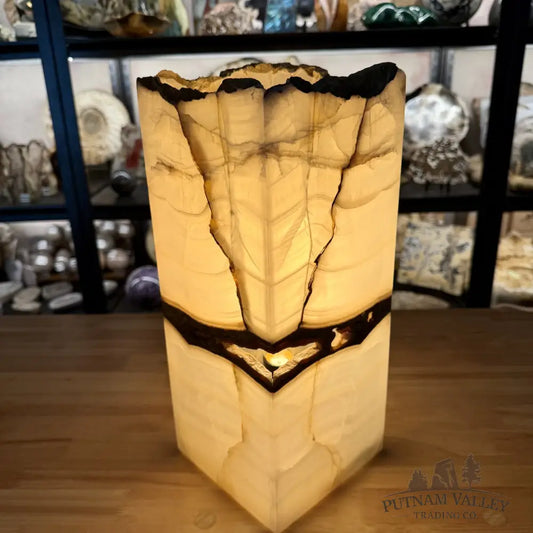 Mexican White Onyx Table Lamp 14.7’’ - Lamp