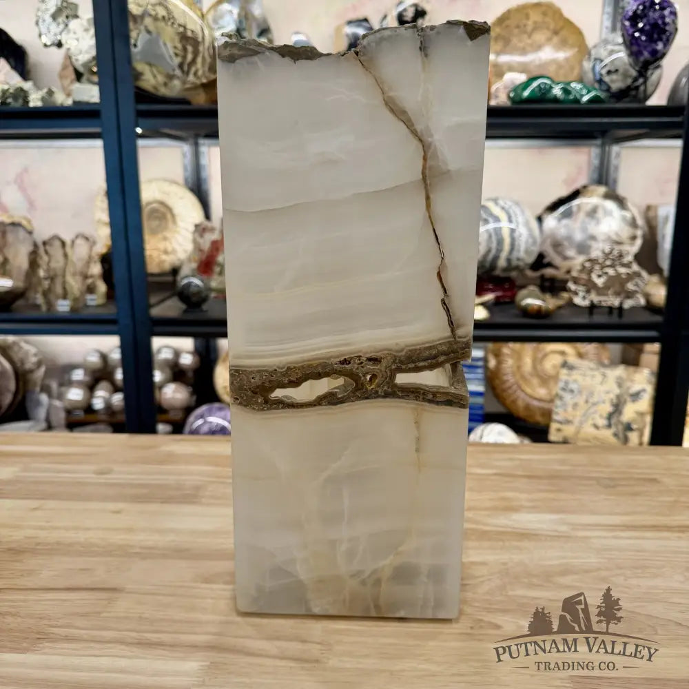 Mexican White Onyx Table Lamp 14.7’’ - Lamp