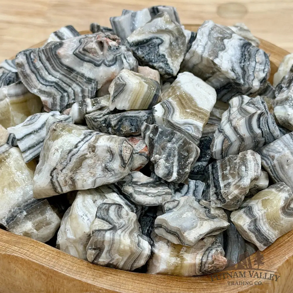Mexican Zebra Calcite Rough Stones (½ lb) - Tumbled Stone