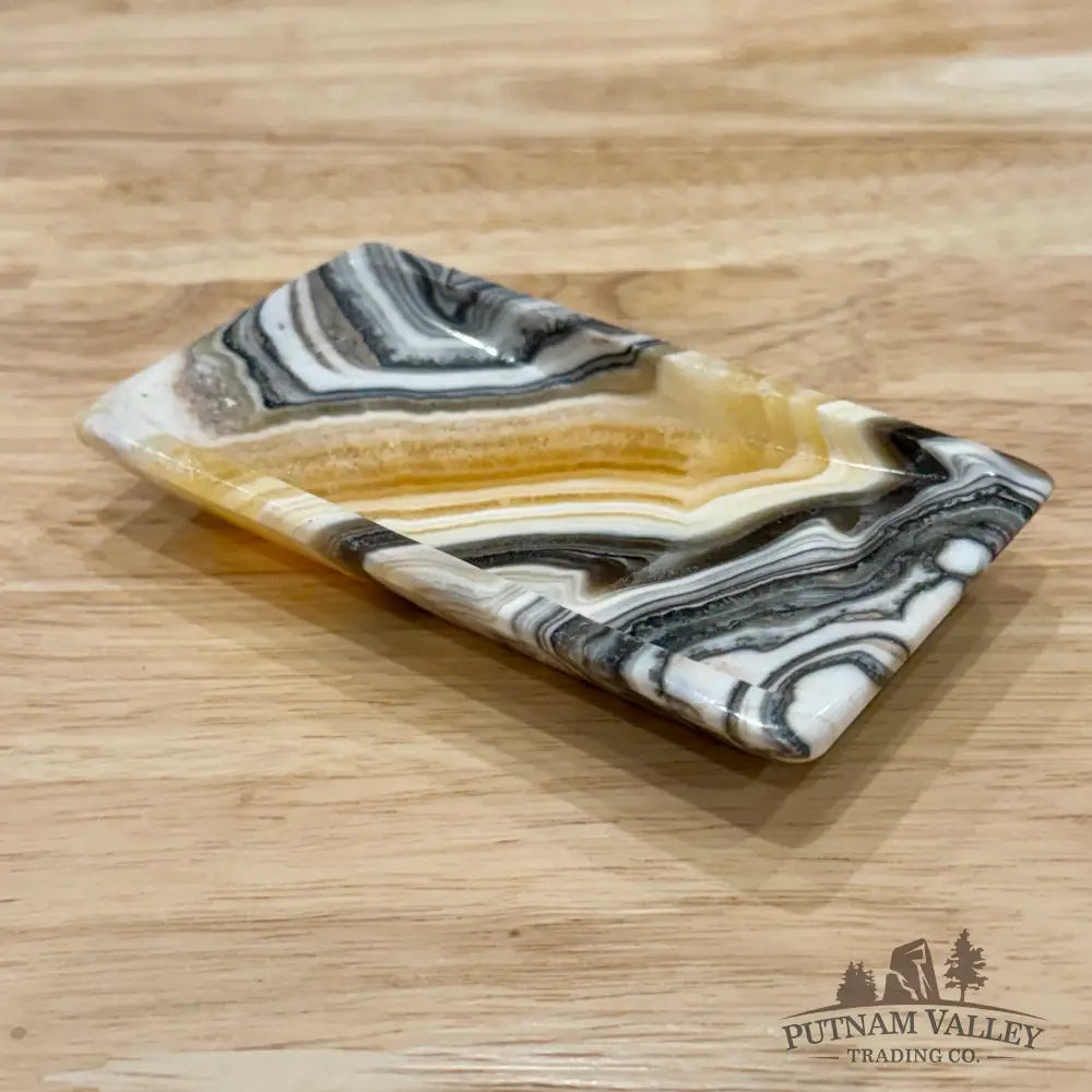 Mexican Zebra Onyx Rectangle Dish 4.7’’ - Plate