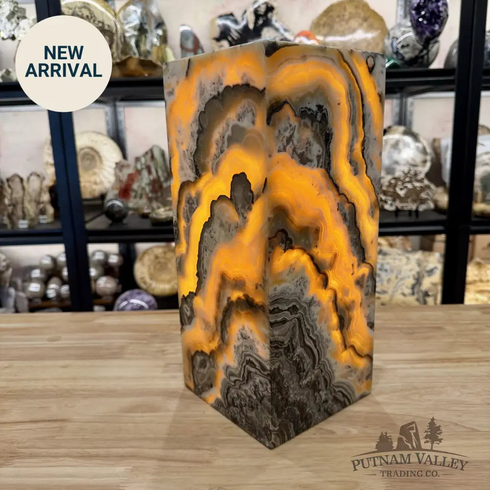 Mexican Zebra Onyx Table Lamp 13.8’’ - Lamp