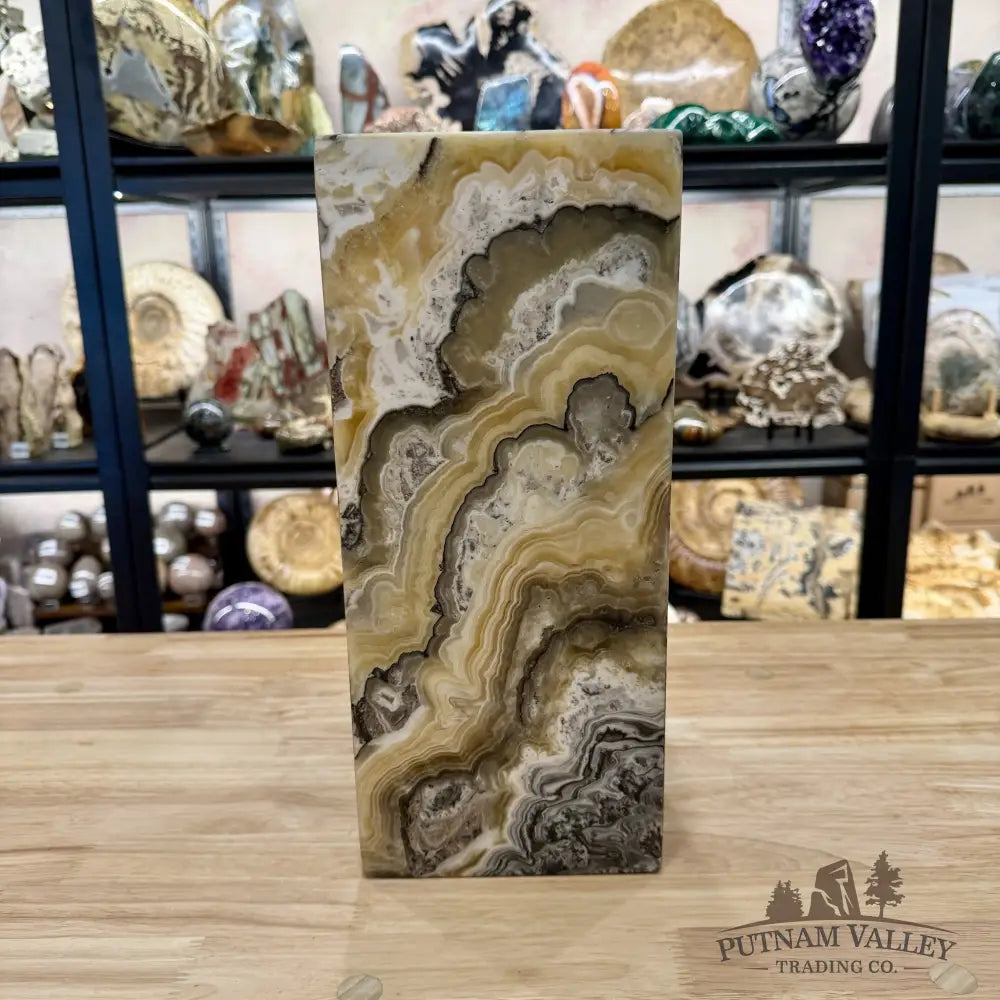 Mexican Zebra Onyx Table Lamp 13.8’’ - Lamp