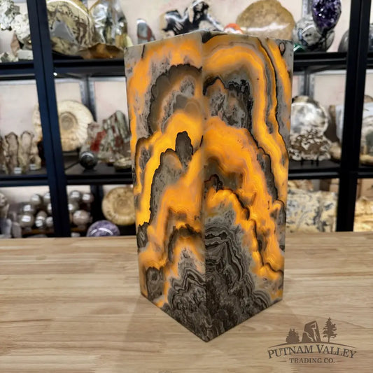 Mexican Zebra Onyx Table Lamp 13.8’’ - Lamp