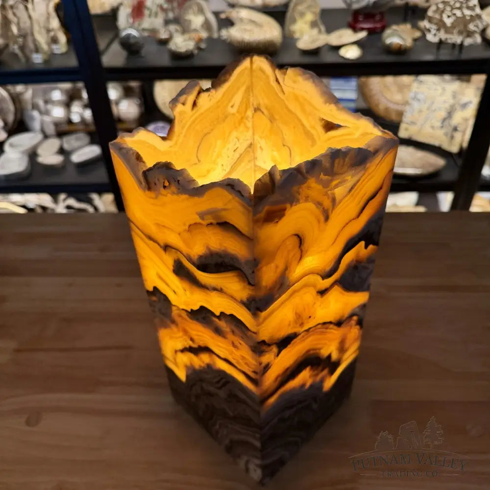 Mexican Zebra Onyx Table Lamp 14.5’’ - Lamp