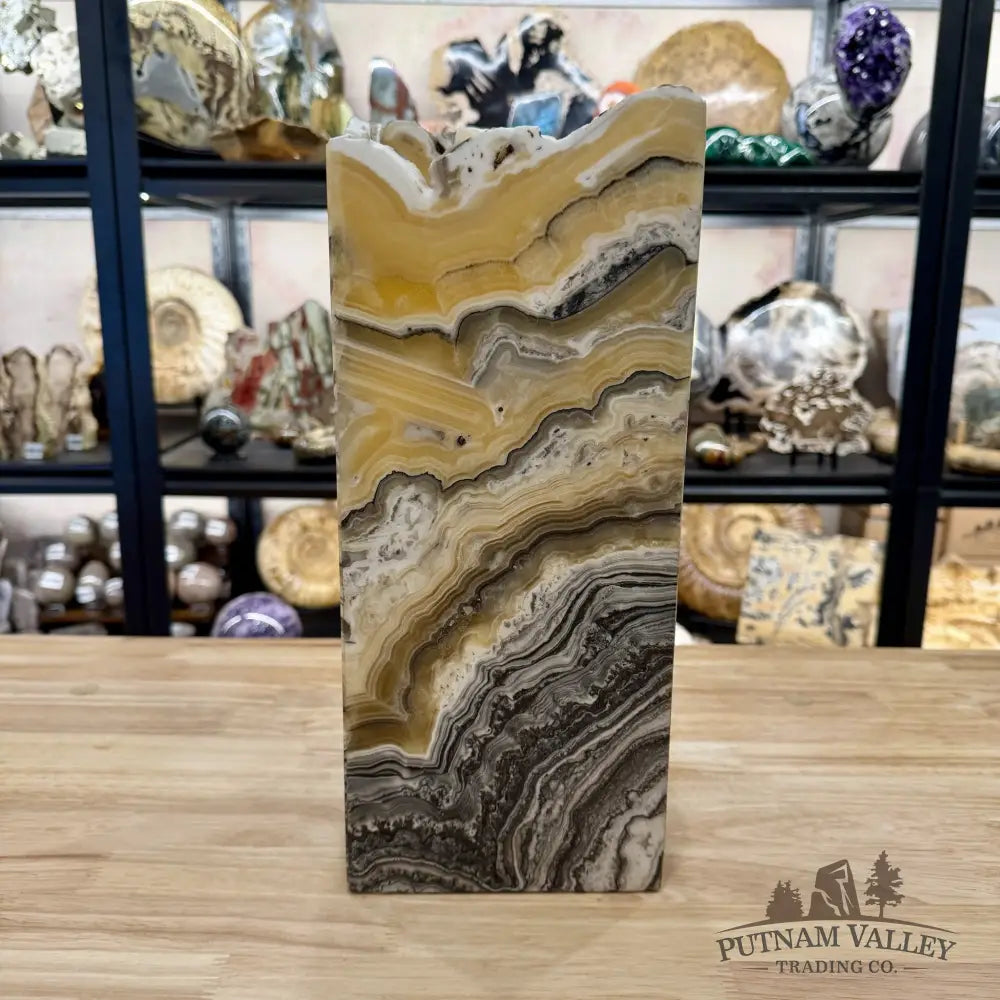 Mexican Zebra Onyx Table Lamp 14.5’’ - Lamp