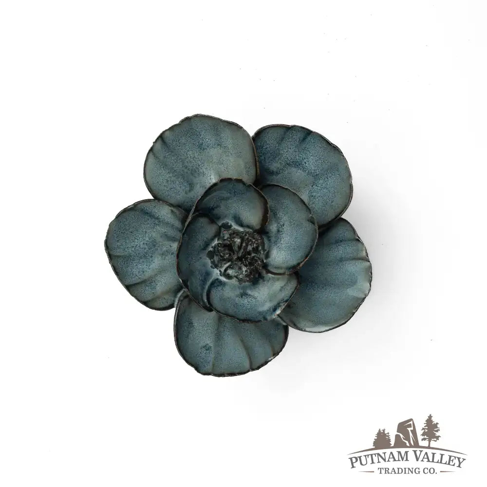 Navy Poppy Wall Art Gift Box Ceramic Flower