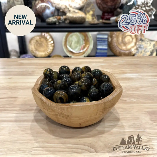 Mini Blue Tiger Eye Spheres (½ lb) - Sphere