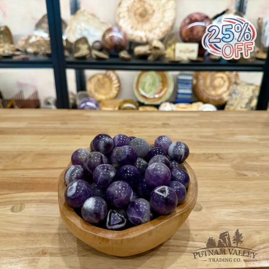 Mini Dream Amethyst Spheres (½ lb) - Tumbled Stone