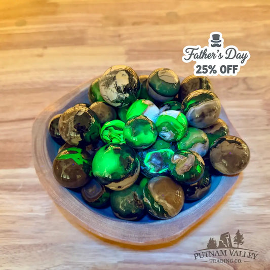 Mini Volcano Agate Spheres (½ lb) Tumbled Stone