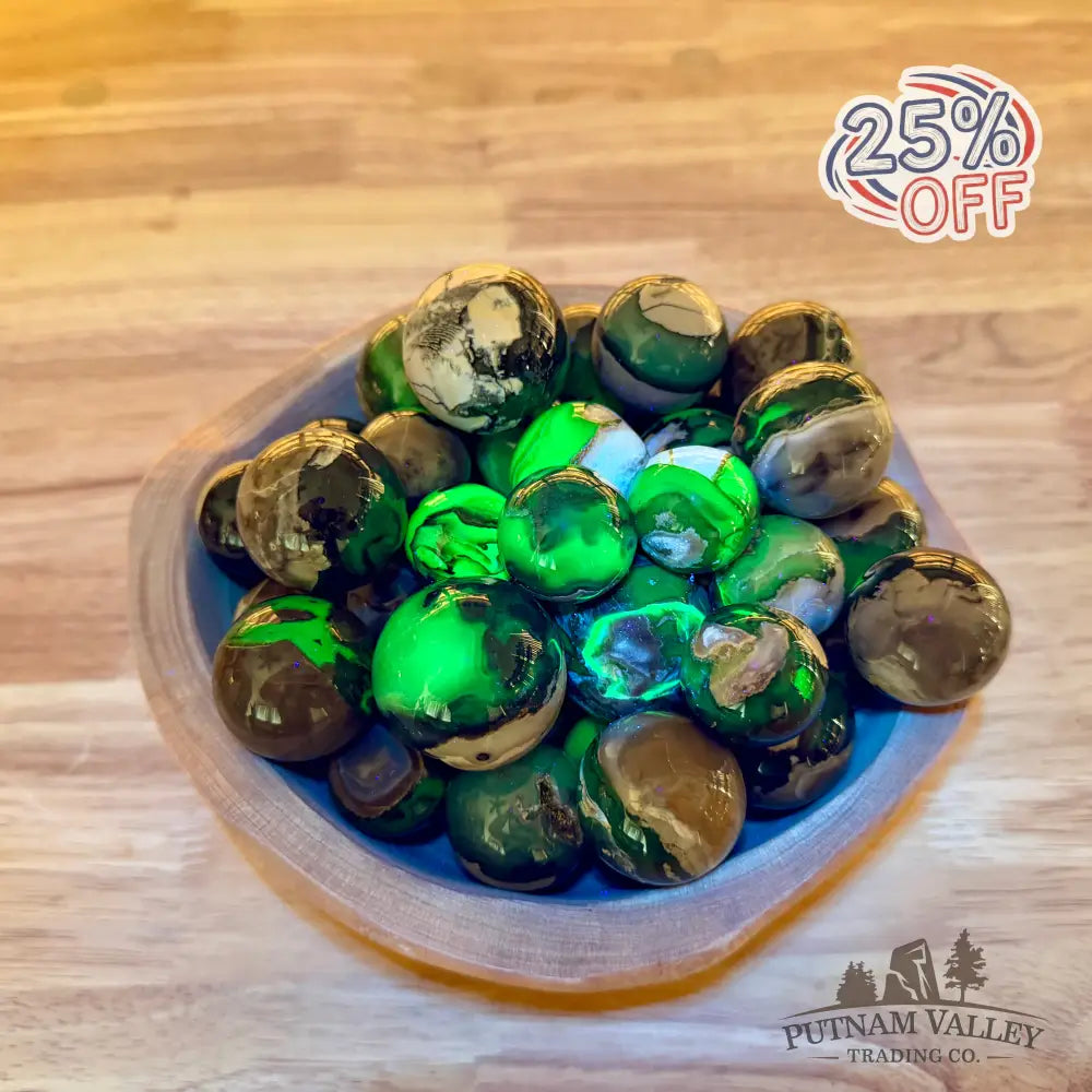 Mini Volcano Agate Spheres (½ lb) Tumbled Stone