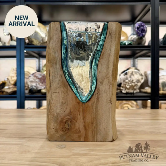 Molten Glass Vase on Indonesian Driftwood - Vase