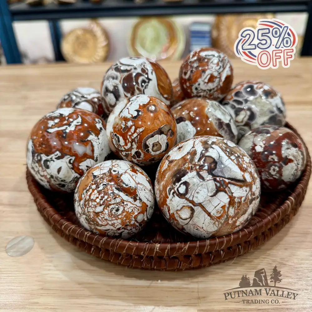 Money Agate Spheres | In Select Sizes - 1.8’’ - 1.99’’ - Sphere