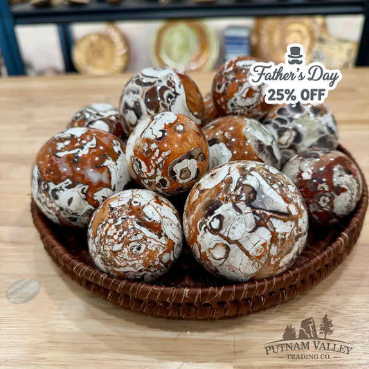 Money Agate Spheres | In Select Sizes - 1.8’’ - 1.99’’ - Sphere