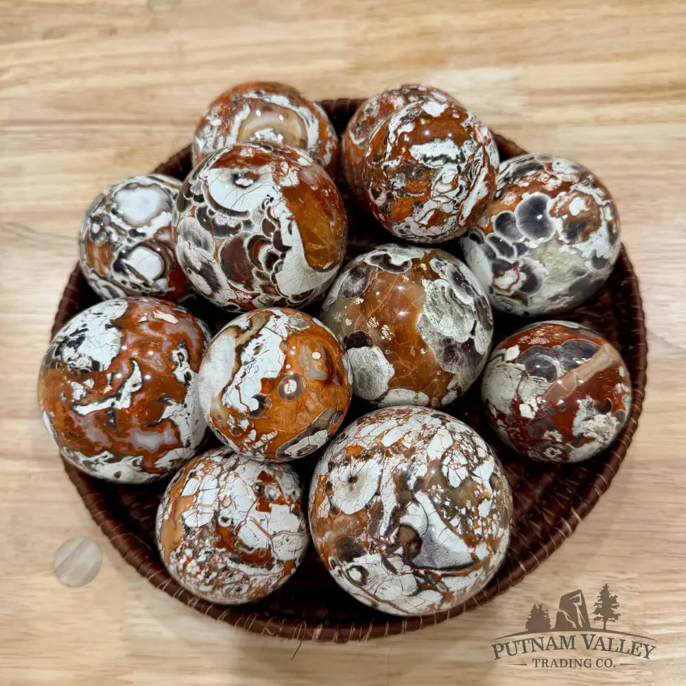 Money Agate Spheres | In Select Sizes - Sphere