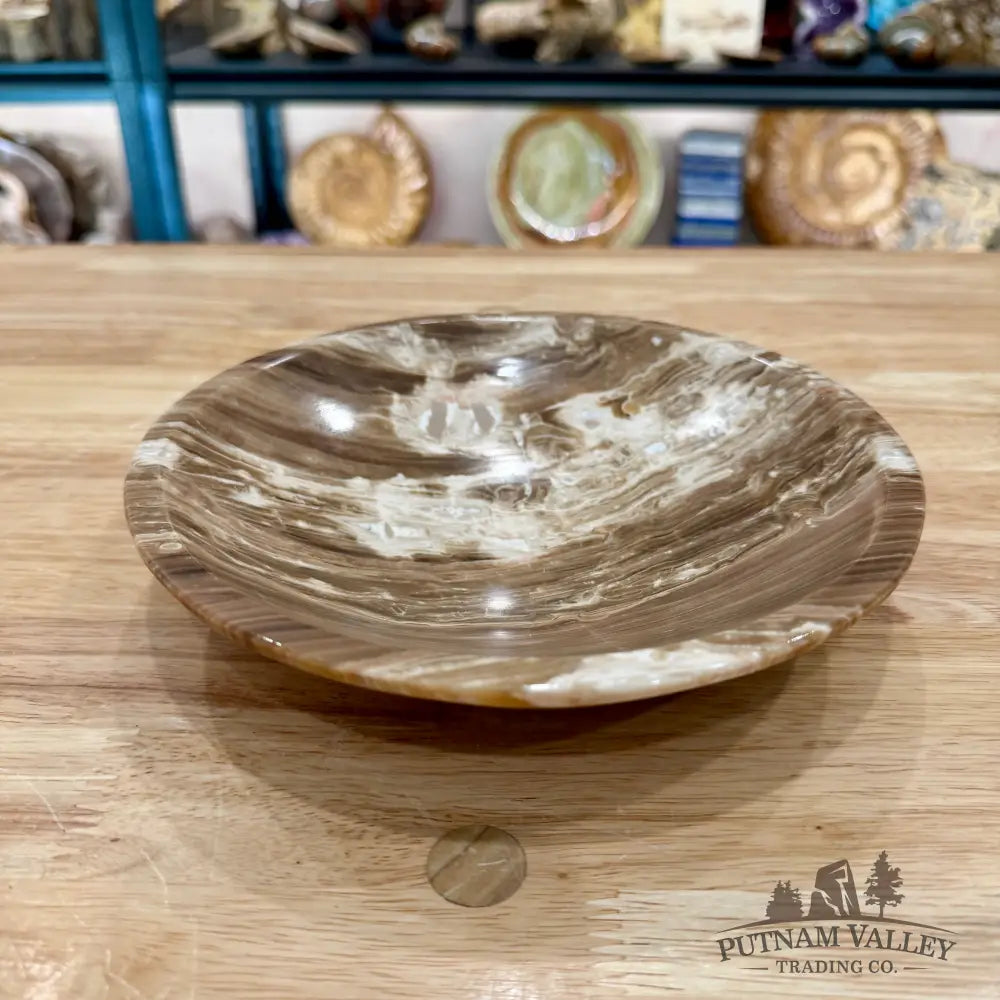 Moroccan Amber Aragonite Bowl 8’’ - Bowl