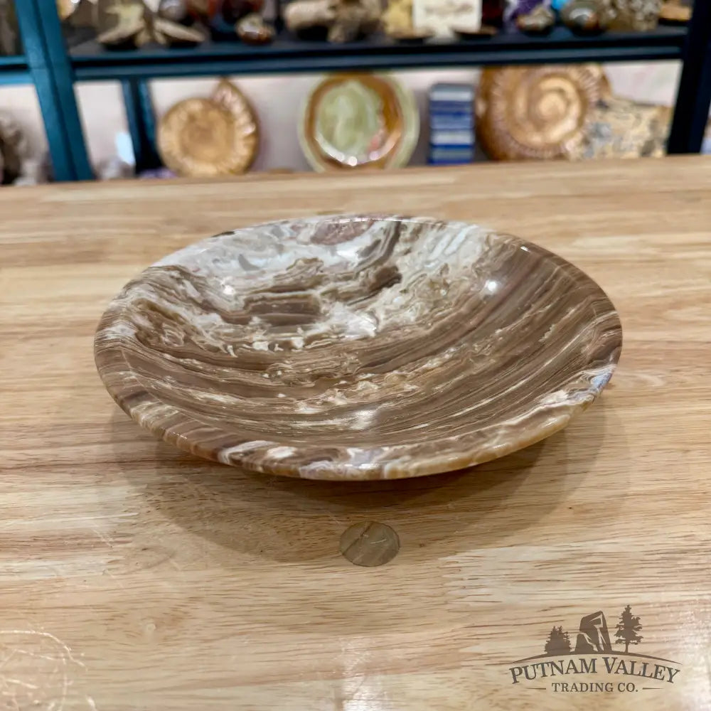 Moroccan Amber Aragonite Bowl 8’’ - Bowl