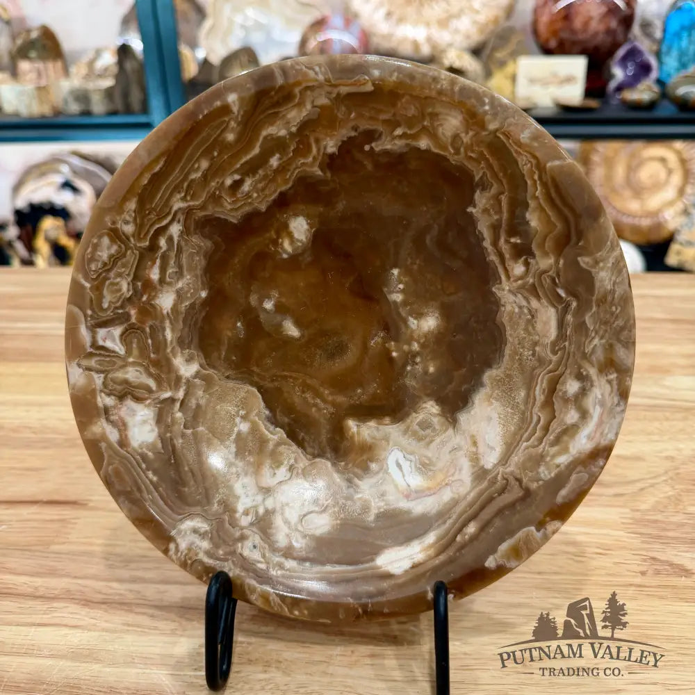 Moroccan Amber Aragonite Bowl 8’’ - Bowl
