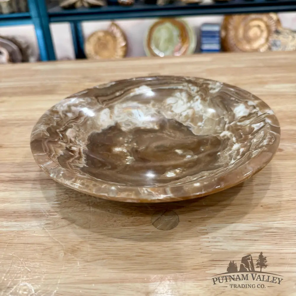 Moroccan Amber Aragonite Bowl 8’’ - Bowl
