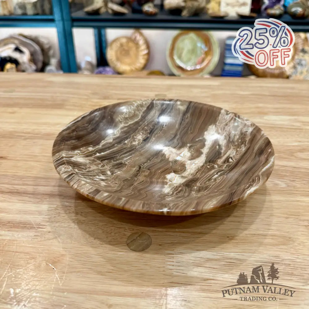 Moroccan Amber Aragonite Bowl 8’’ - Bowl