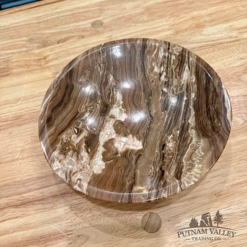 Moroccan Amber Aragonite Bowl 8’’ - Bowl