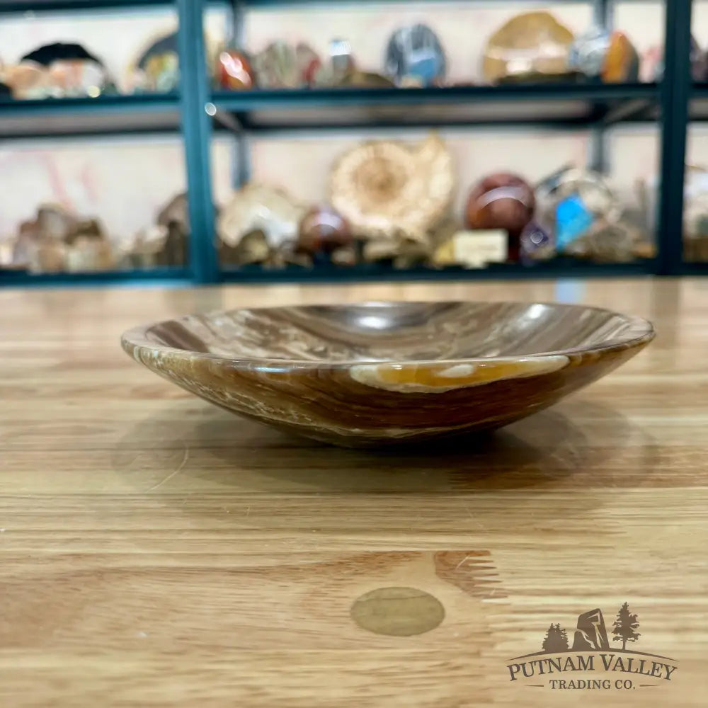 Moroccan Amber Aragonite Bowl 8’’ - Bowl