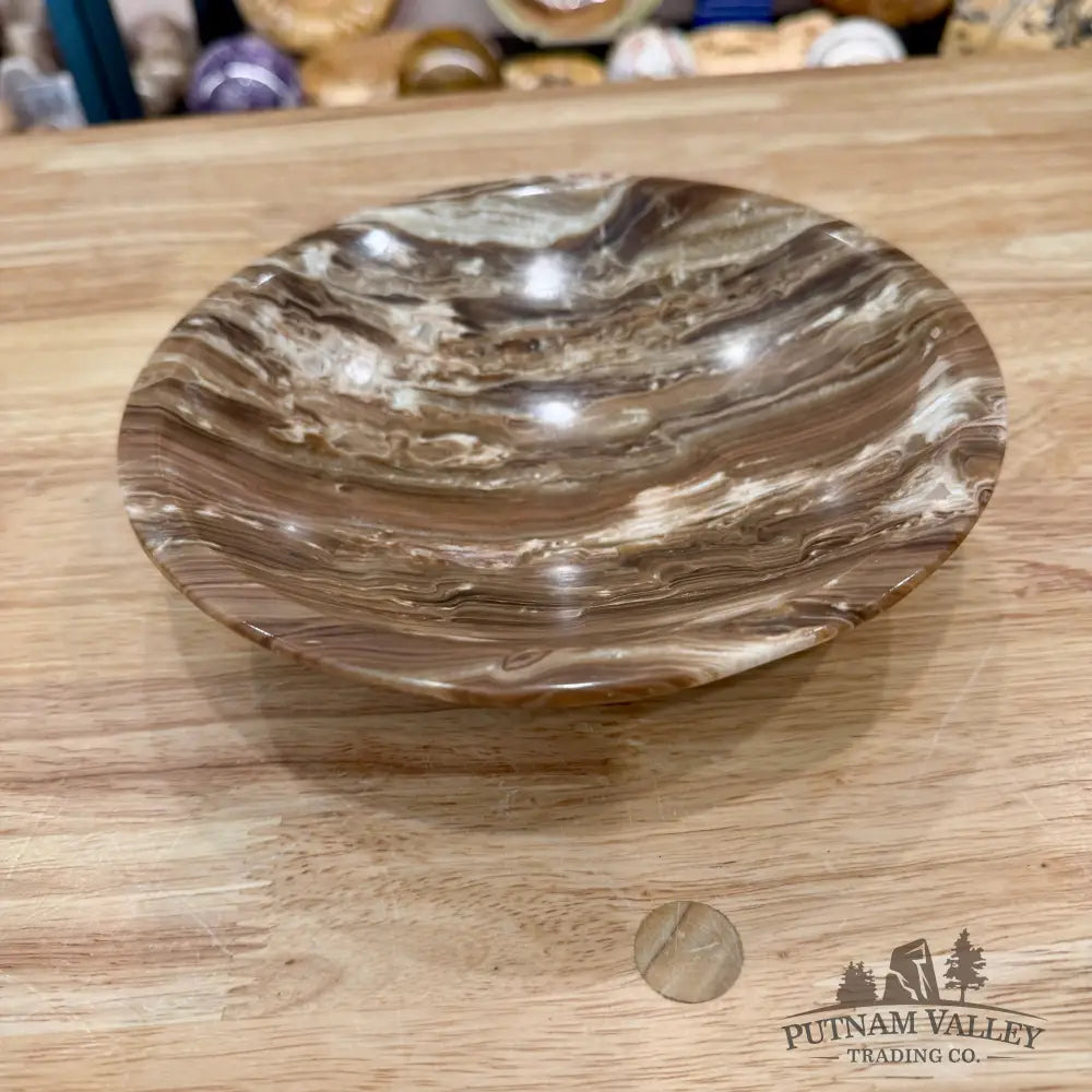 Moroccan Amber Aragonite Bowl 8’’ - Bowl