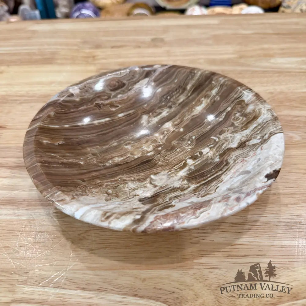 Moroccan Amber Aragonite Bowl 8’’ - Bowl