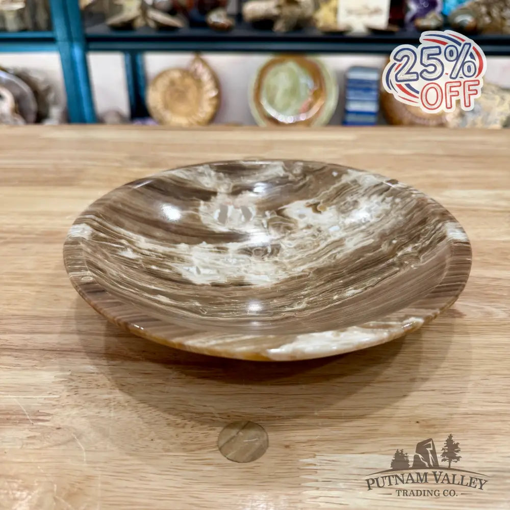 Moroccan Amber Aragonite Bowl 8’’ - Bowl